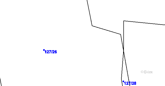 Parcela st. 127/32 v KÚ Hnojná Lhotka, Katastrální mapa