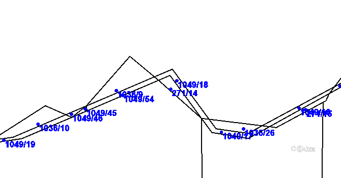 Parcela st. 271/14 v KÚ Radimovice u Želče, Katastrální mapa