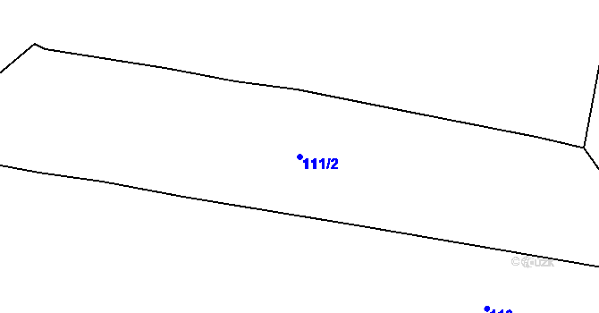 Parcela st. 111/2 v KÚ Balkova Lhota, Katastrální mapa