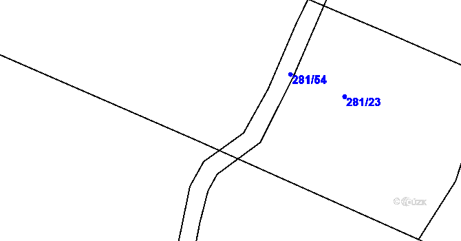 Parcela st. 281/42 v KÚ Balkova Lhota, Katastrální mapa