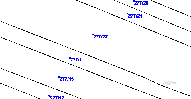 Parcela st. 277/19 v KÚ Radkov u Tábora, Katastrální mapa