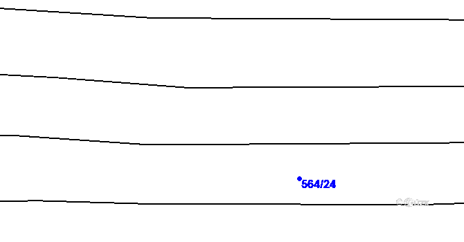 Parcela st. 564/26 v KÚ Radkov u Tábora, Katastrální mapa