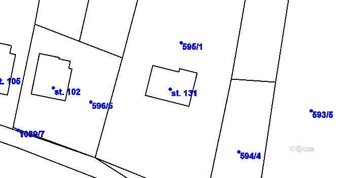 Parcela st. 131 v KÚ Radkov u Tábora, Katastrální mapa