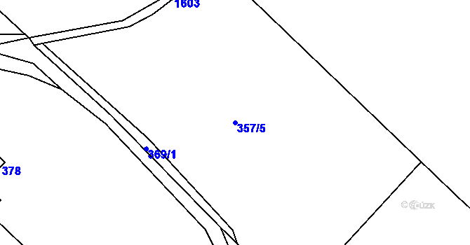 Parcela st. 357/5 v KÚ Radkov u Vítkova, Katastrální mapa