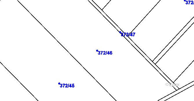 Parcela st. 372/46 v KÚ Radkovice u Hrotovic, Katastrální mapa