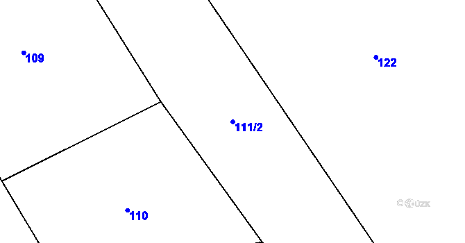 Parcela st. 111/2 v KÚ Skomelno, Katastrální mapa