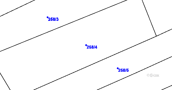 Parcela st. 258/4 v KÚ Skomelno, Katastrální mapa