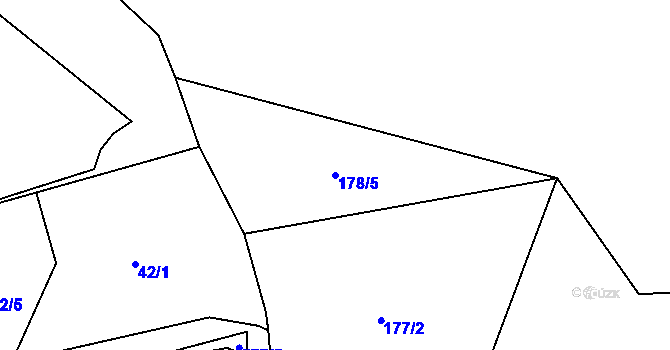Parcela st. 178/5 v KÚ Skomelno, Katastrální mapa