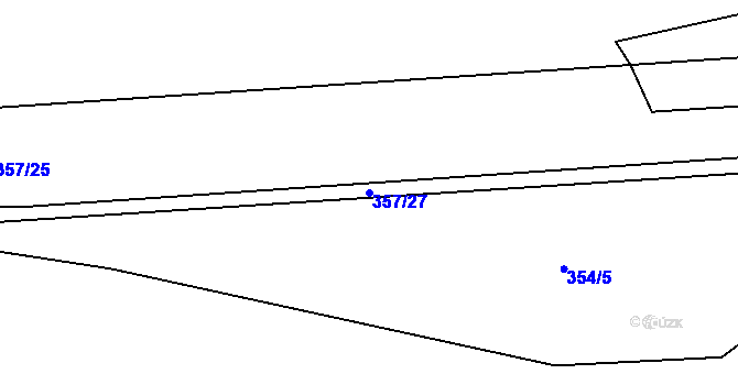 Parcela st. 357/27 v KÚ Radňovice, Katastrální mapa