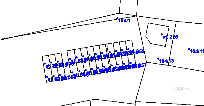 Parcela st. 314 v KÚ Radomyšl, Katastrální mapa