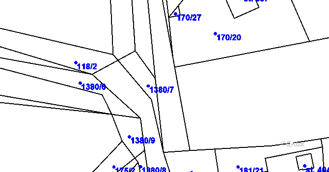 Parcela st. 164/18 v KÚ Radomyšl, Katastrální mapa