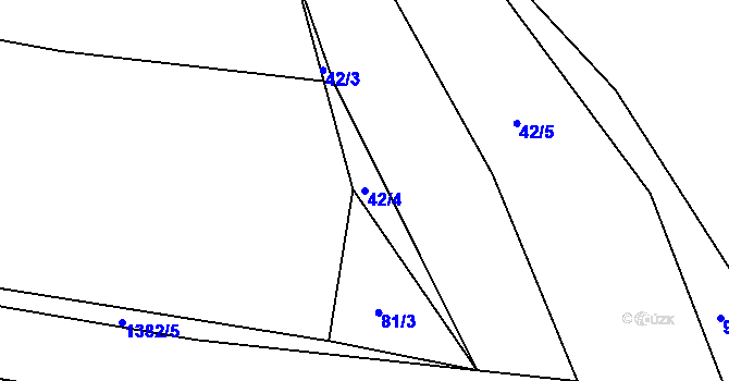 Parcela st. 42/4 v KÚ Radomyšl, Katastrální mapa