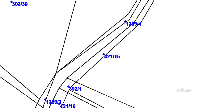 Parcela st. 421/15 v KÚ Radomyšl, Katastrální mapa