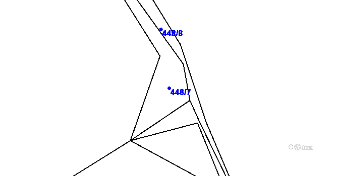 Parcela st. 448/7 v KÚ Radomyšl, Katastrální mapa