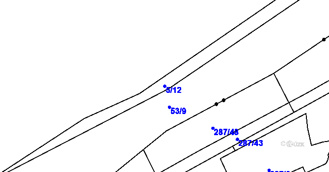 Parcela st. 5/12 v KÚ Kaletice, Katastrální mapa