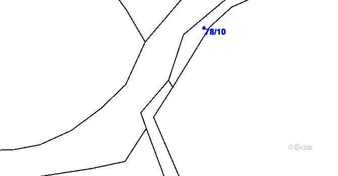 Parcela st. 78/11 v KÚ Radonín, Katastrální mapa