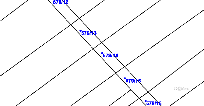 Parcela st. 579/14 v KÚ Radostice u Brna, Katastrální mapa