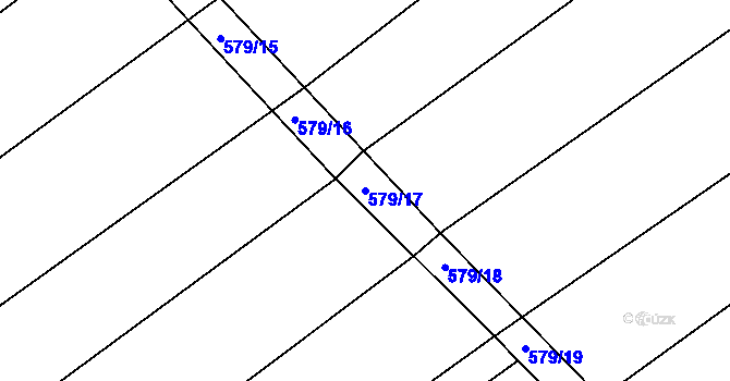 Parcela st. 579/17 v KÚ Radostice u Brna, Katastrální mapa