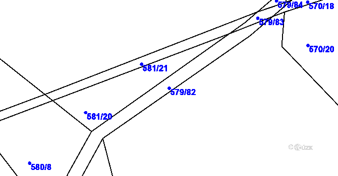 Parcela st. 579/82 v KÚ Radostice u Brna, Katastrální mapa