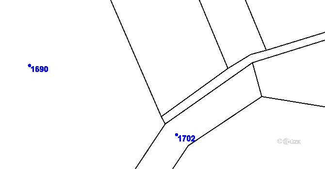 Parcela st. 80/1 v KÚ Radostín u Sychrova, Katastrální mapa