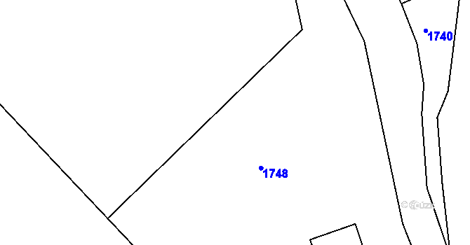 Parcela st. 100/5 v KÚ Radostín u Sychrova, Katastrální mapa