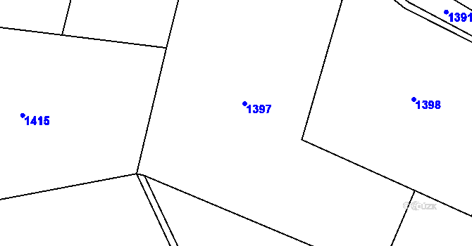 Parcela st. 412/6 v KÚ Radostín u Sychrova, Katastrální mapa