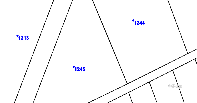 Parcela st. 867/33 v KÚ Radostín u Sychrova, Katastrální mapa