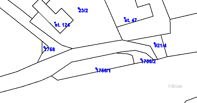 Parcela st. 878/9 v KÚ Radostín u Sychrova, Katastrální mapa