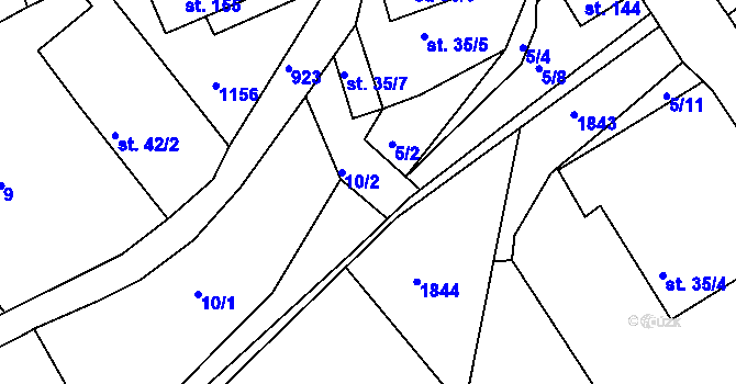 Parcela st. 5/14 v KÚ Radostín u Sychrova, Katastrální mapa