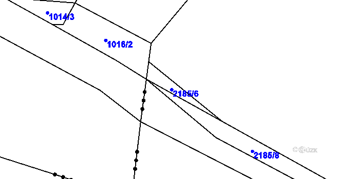 Parcela st. 2185/6 v KÚ Radostín nad Oslavou, Katastrální mapa