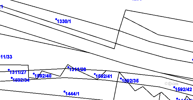 Parcela st. 2185/11 v KÚ Radostín nad Oslavou, Katastrální mapa