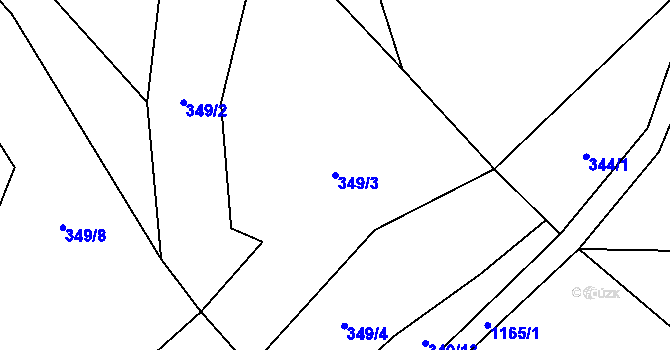 Parcela st. 349/3 v KÚ Lestkov pod Kozákovem, Katastrální mapa