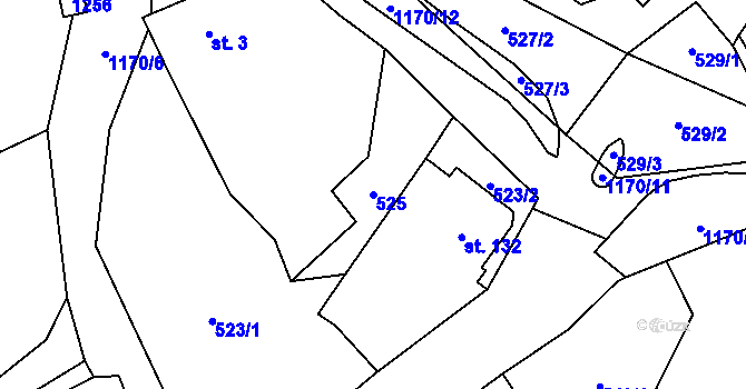 Parcela st. 525 v KÚ Lestkov pod Kozákovem, Katastrální mapa