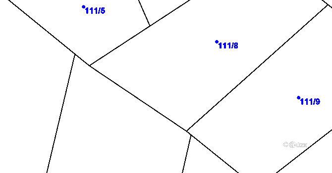 Parcela st. 111/6 v KÚ Radostov, Katastrální mapa