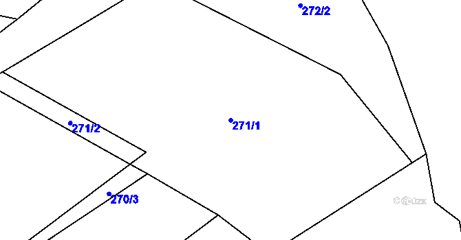 Parcela st. 271/1 v KÚ Radostovice u Smilových Hor, Katastrální mapa
