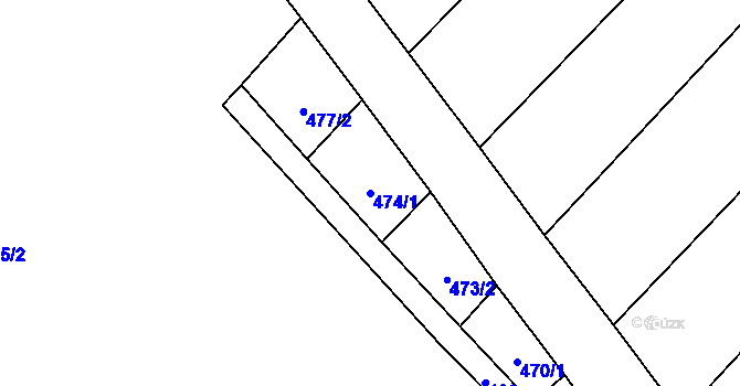 Parcela st. 474/1 v KÚ Radostovice u Smilových Hor, Katastrální mapa