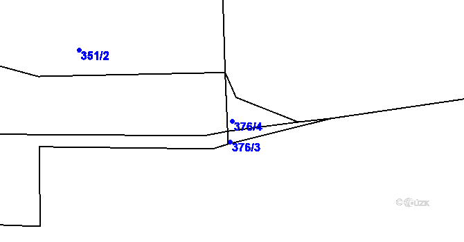 Parcela st. 376/4 v KÚ Radošov, Katastrální mapa