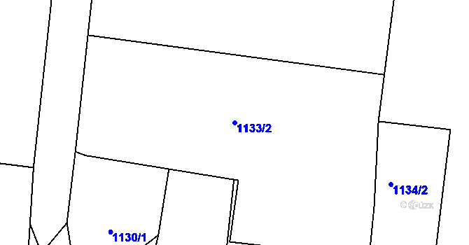 Parcela st. 1133/2 v KÚ Tupesy, Katastrální mapa