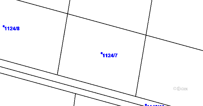 Parcela st. 1124/7 v KÚ Tupesy, Katastrální mapa