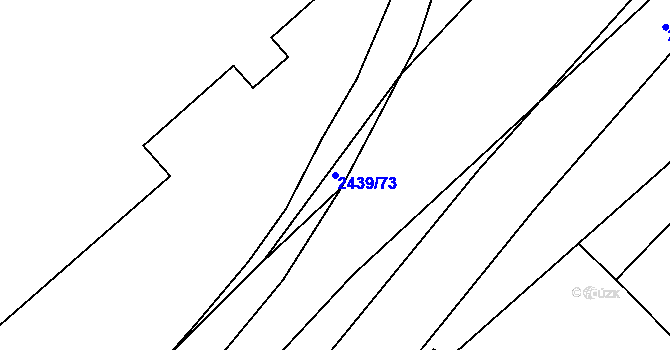 Parcela st. 2439/73 v KÚ Radotín, Katastrální mapa