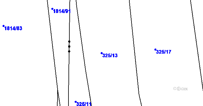 Parcela st. 325/13 v KÚ Radouš, Katastrální mapa