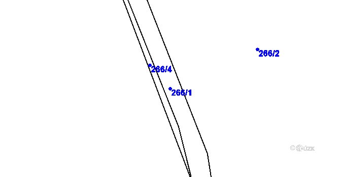 Parcela st. 266/1 v KÚ Zibohlavy, Katastrální mapa