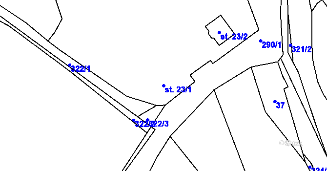 Parcela st. 23/1 v KÚ Zibohlavy, Katastrální mapa