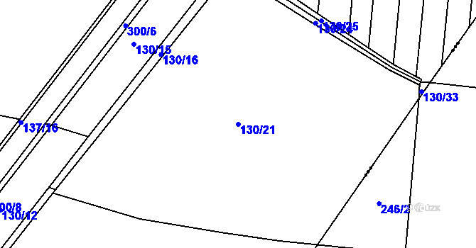 Parcela st. 130/21 v KÚ Zibohlavy, Katastrální mapa