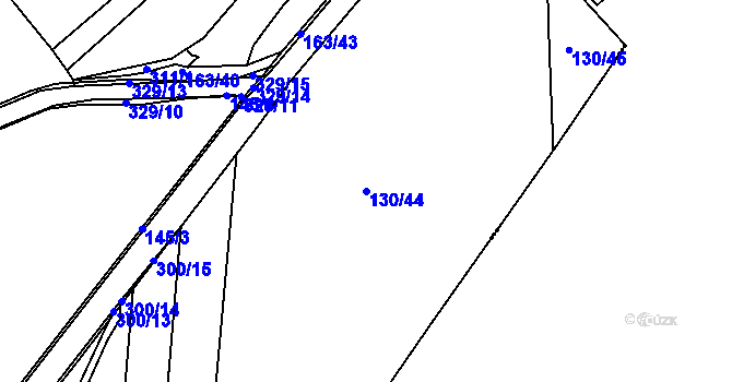Parcela st. 130/44 v KÚ Zibohlavy, Katastrální mapa