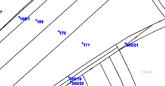 Parcela st. 171 v KÚ Zibohlavy, Katastrální mapa
