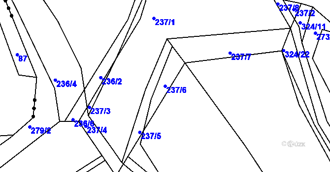 Parcela st. 237/6 v KÚ Zibohlavy, Katastrální mapa