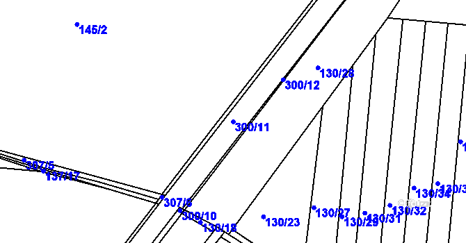 Parcela st. 300/11 v KÚ Zibohlavy, Katastrální mapa