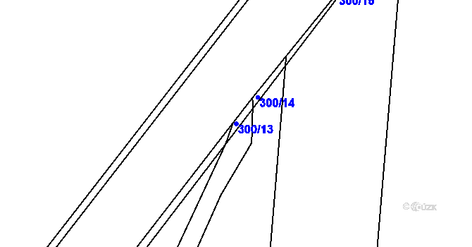 Parcela st. 300/13 v KÚ Zibohlavy, Katastrální mapa