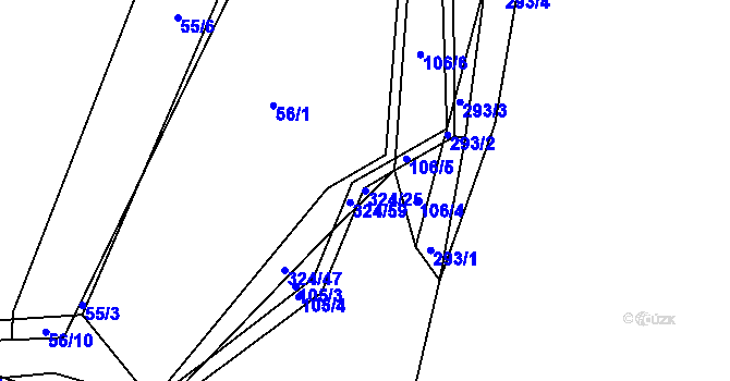 Parcela st. 324/25 v KÚ Zibohlavy, Katastrální mapa